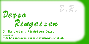 dezso ringeisen business card